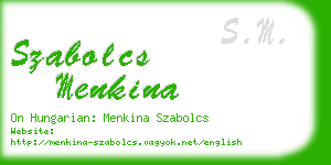 szabolcs menkina business card